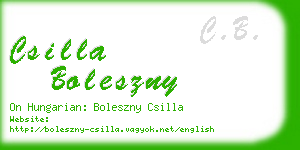 csilla boleszny business card